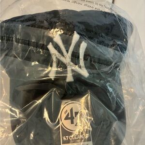 47 Brand Black Cap with Yankees logo!